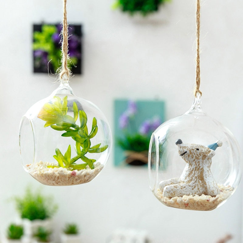 Suspended Glass Bauble - tealights/terrarium/witch ball