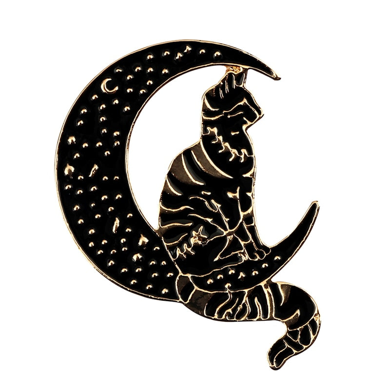 Witches Black Enamel Pins