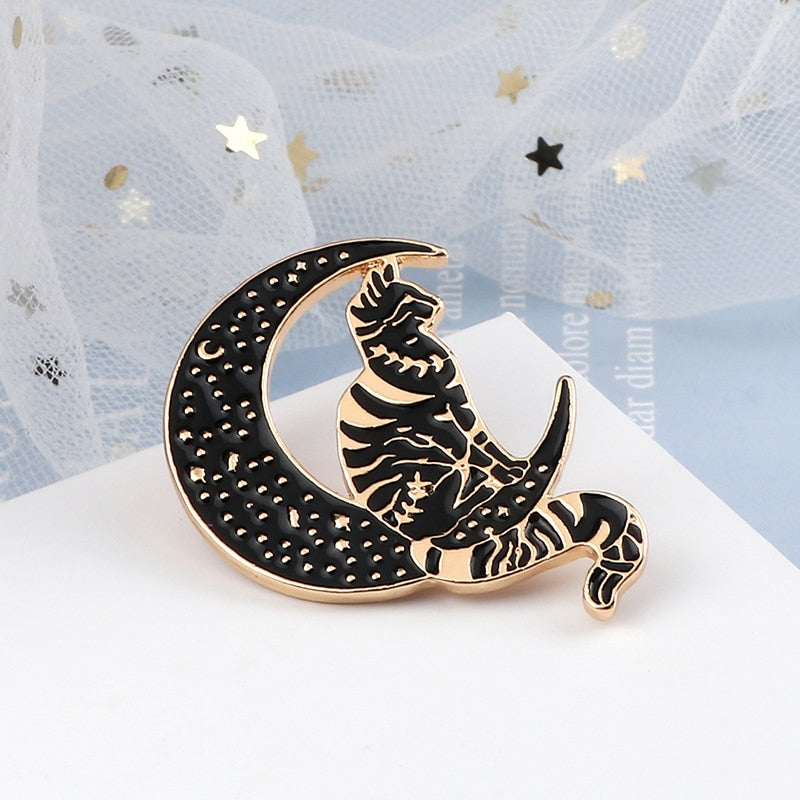 Witches Black Enamel Pins