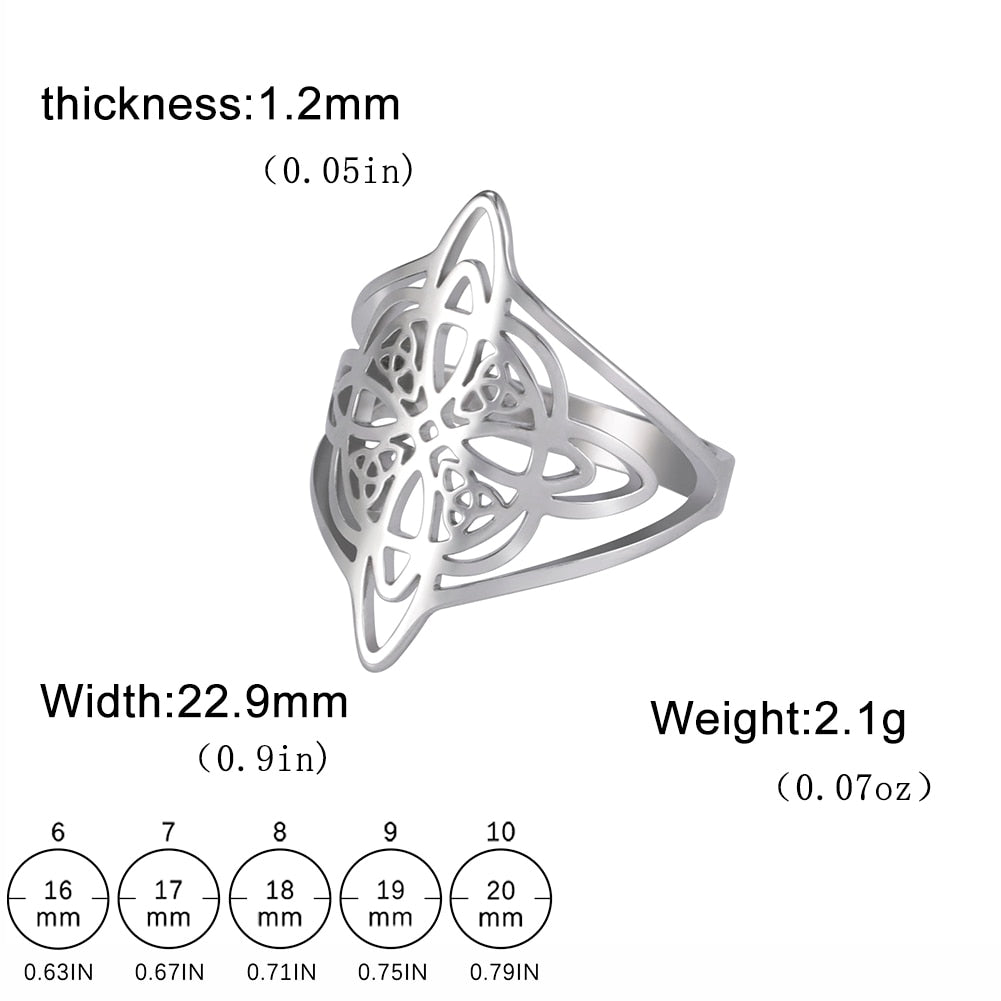 Witch Knot Stainless Steel Ring