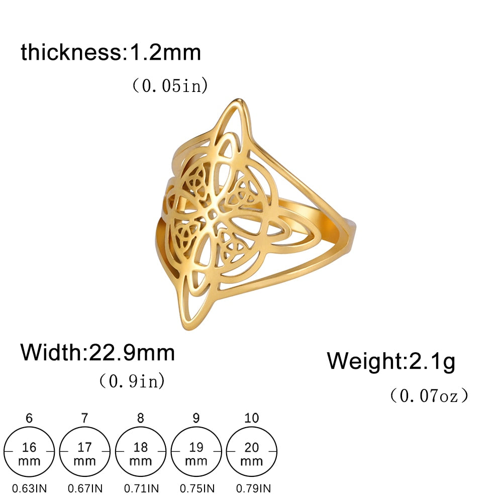 Witch Knot Stainless Steel Ring