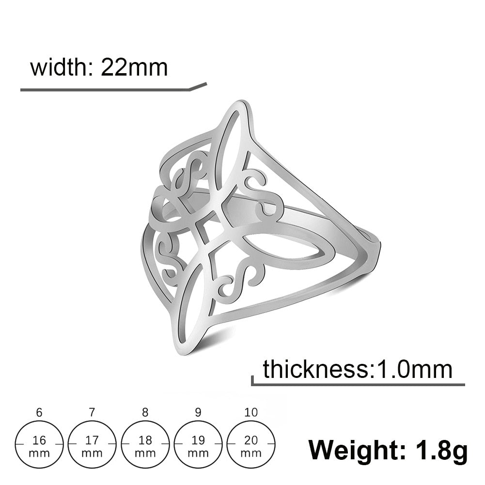 Witch Knot Stainless Steel Ring